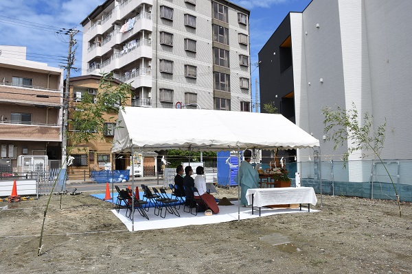 プライベートプールのある住まい・平野区Ｍ様邸地鎮祭